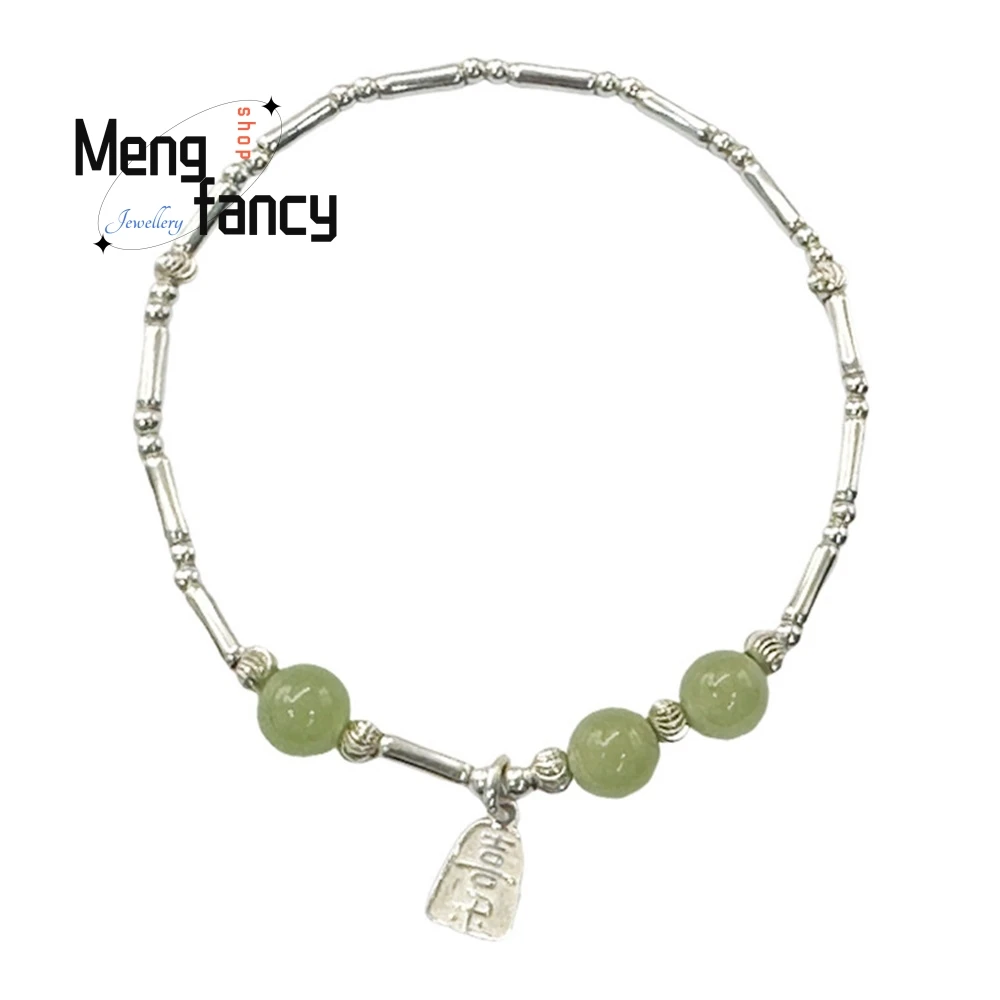 A New Silver Bamboo Bracelet For Women, A Fashionable And Versatile Chinese Gift, A Light Luxury, Niche And Exquisite Bracelet