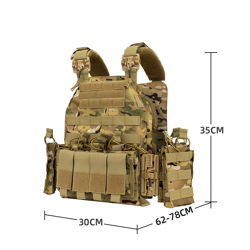 Multicam Chaleco Tactico High Quality Quick Release Tactical Vest Hunting Plate Carry Armor Combat Airsoft Vest Accessories Gear