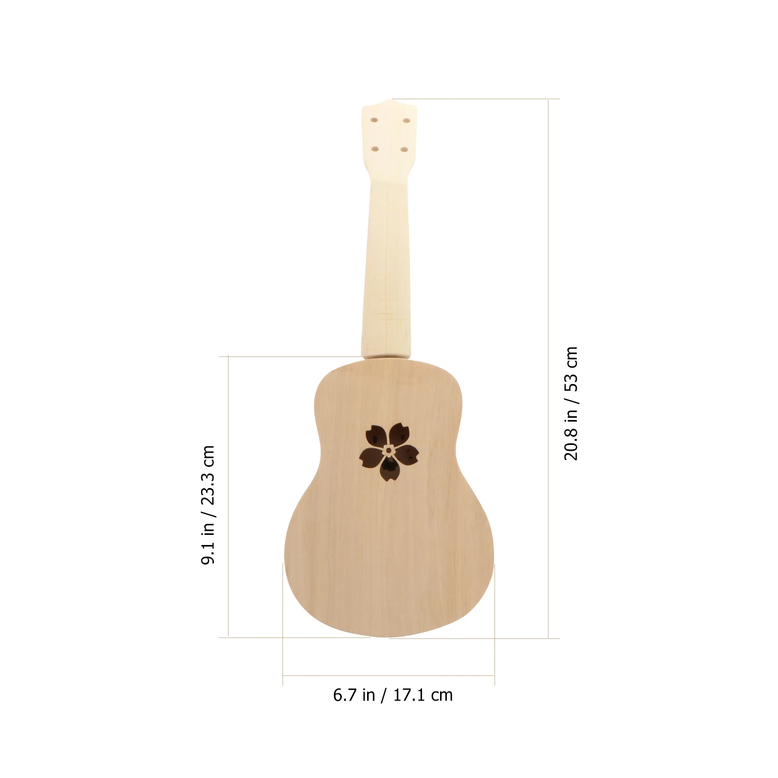 

Ukulele Material Pack DIY Kit Wood ABS Handmade Paintable Musical Toy Instrument Accessories Child Parent Fun