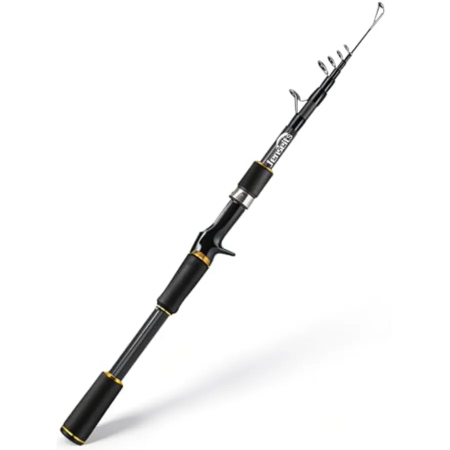 

7Feet Carbon Fiber Telescopic Fishing Rod, ning and ing Travel Rod, Fast Action M Power, Stainless Steel Ceramic Guides, Portab