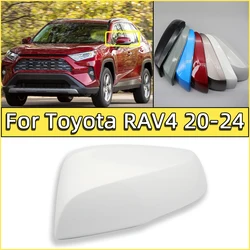 Car Accessories Rearview Mirror Cover Cap For Toyota Rav4 2020-2024 Door Wing Side Mirror Housing Shell Lid Bronze Grey Blue Red