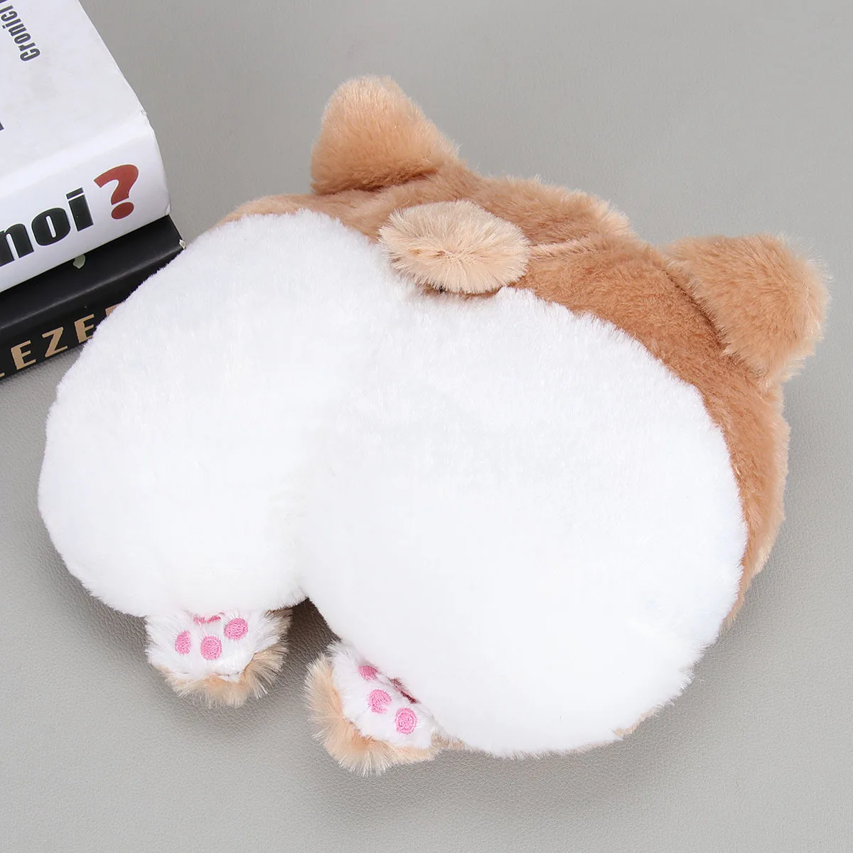 

Corgi Butt Car Seat Neck Pillow Brown Soft PP Cotton Car Headrest Cushion Comfortable Auto Travel Pillow for Home Office Bedroom