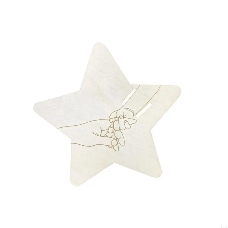 L5YF لوحة خشبية جميلة لحديثي الولادة تذكارًا لولادة الطفل للتجمعات العائلية #5