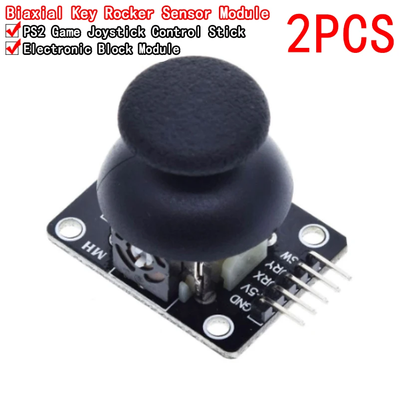 2PCS For Arduino Dual-axis XY Joystick Module Higher Quality  PS2 Joystick Control Lever Sensor KY-023 Rated 4.9 /5