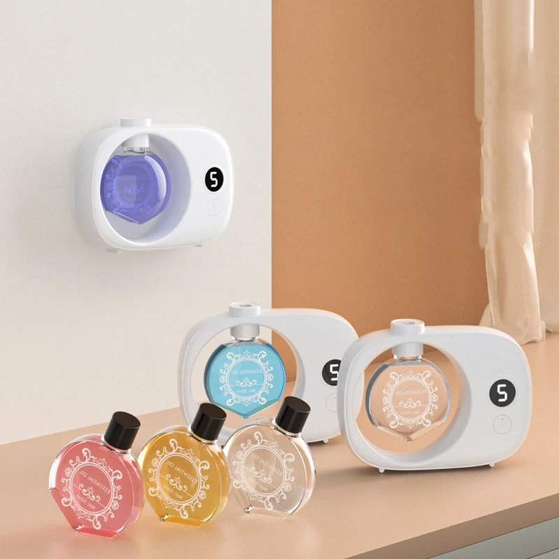 Smart Aroma Diffuser Air Freshener Purifier Auto Sprayer Essential Oil Wall Mount Tabletop Perfume Diffuser For Home Car Room