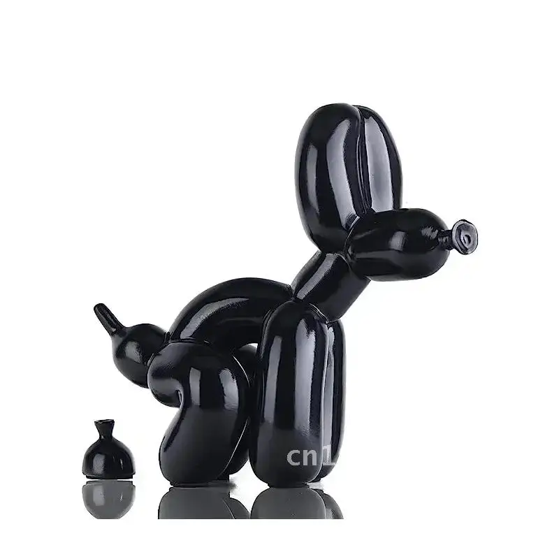 Nordic Resin Pooping Balloon Dog Sculpture Home Decor Statue Puppy Decoration Animal Room Figurines Interior Crafts for Living