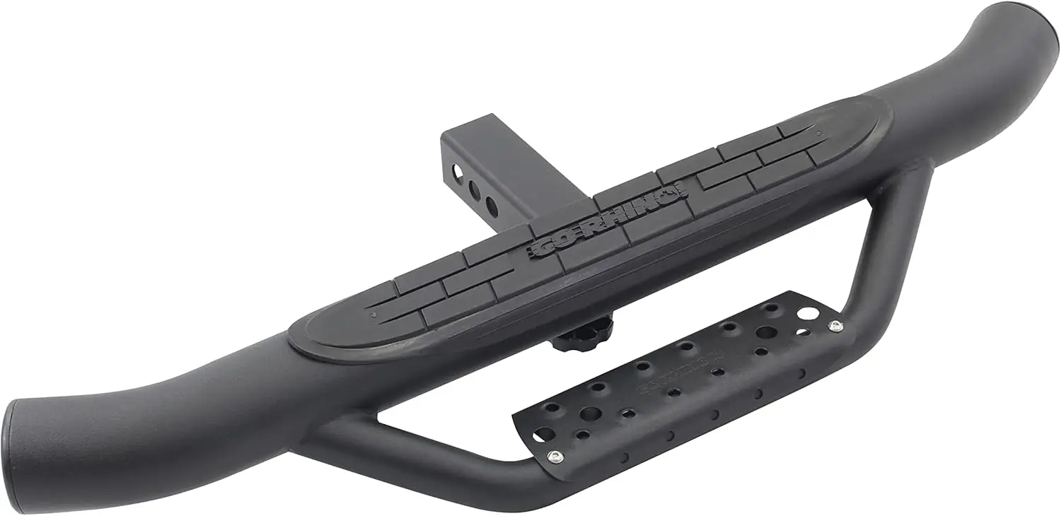 

Go Rhino D360T Dominator Hitch Step - Textured Black，New punched aluminum step pad matches current Dominator style step pads