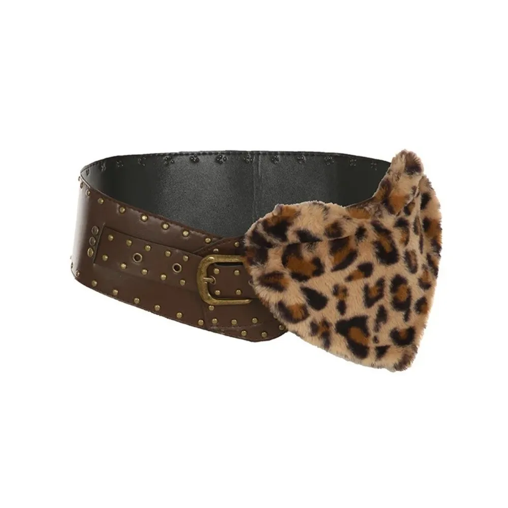 عالية الجودة الرجعية ضمادة حزام قابل للتعديل اتسعت حزام فو الفراء رقيق أفخم حزام الشتاء