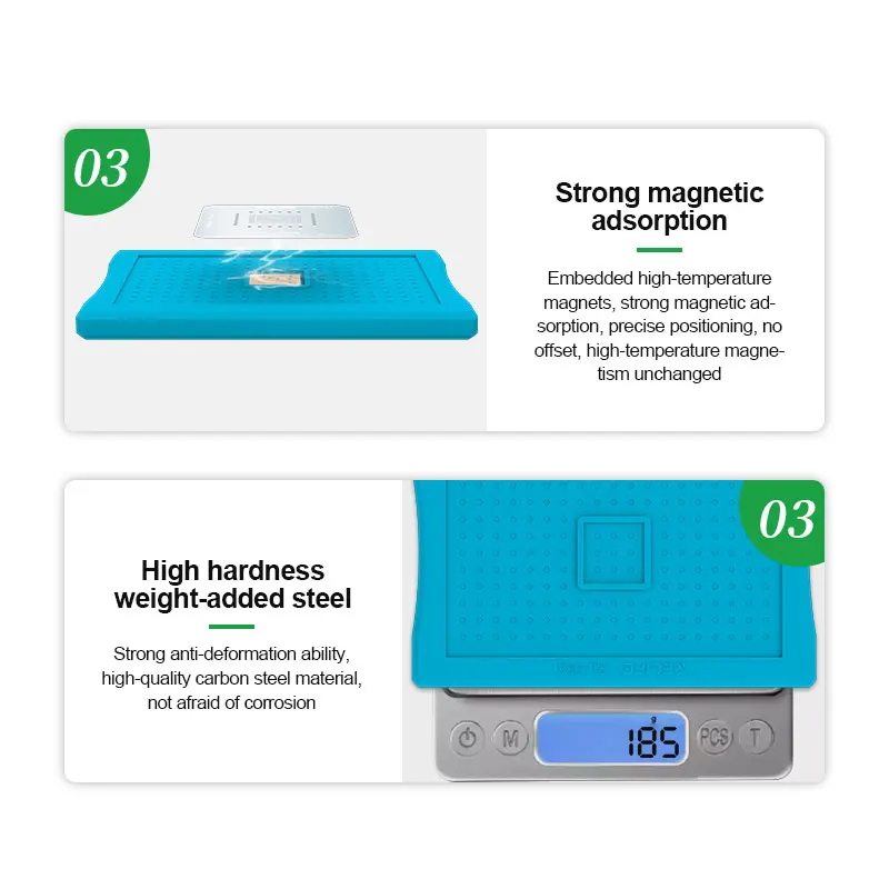 RELIFE RL-088 Tin-planted Universal Magnetic Fixture Multifunctional double-sided double-use  For repairing mobile phones