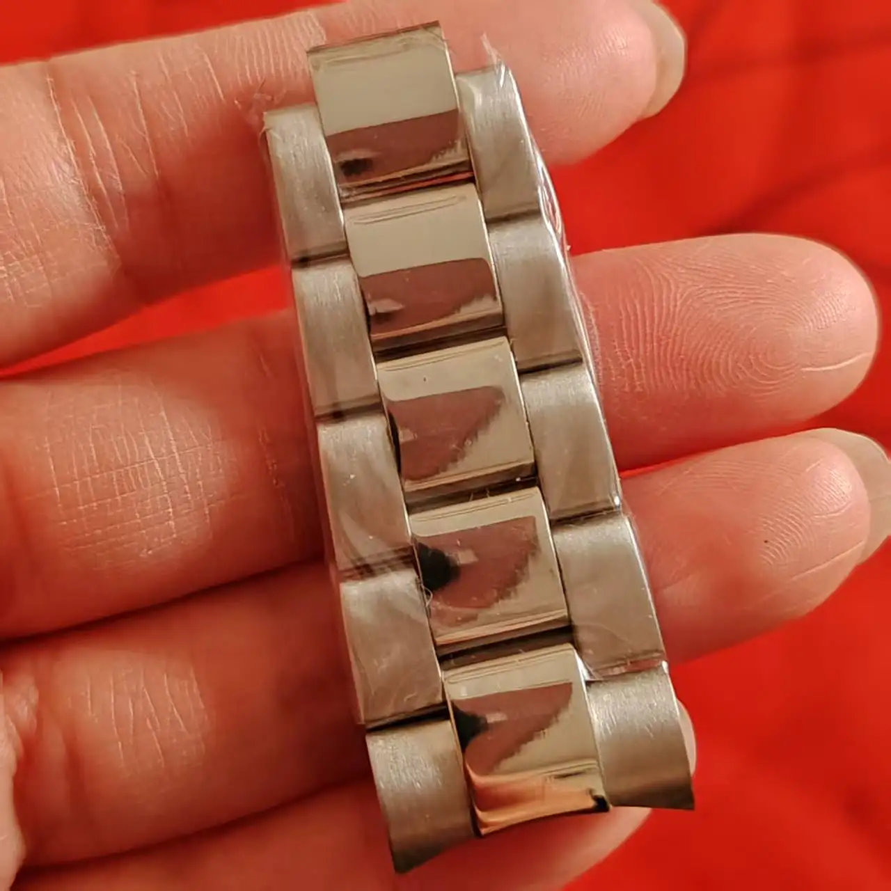 Ремешок для Green Water Ghost 20, цельная несъемная нержавеющая сталь, 5 секций