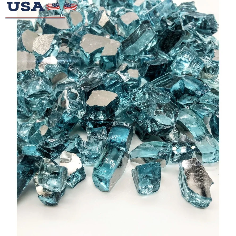 

Reflective Fire Glass Indoor Outdoor Fire Pit 10lbs High Quality Tempered Glass Elegant Focal Point Efficient Combustion Low