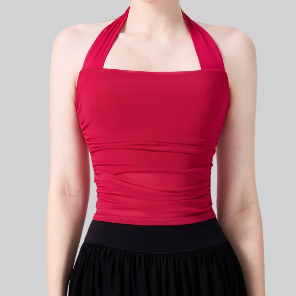 Women's Halter Sports Bra Sexy Yoga Vest Fitness Crop Top High Elastic Push-up Open Back Workout Tops Gym Wear Yoga Underwear view 5