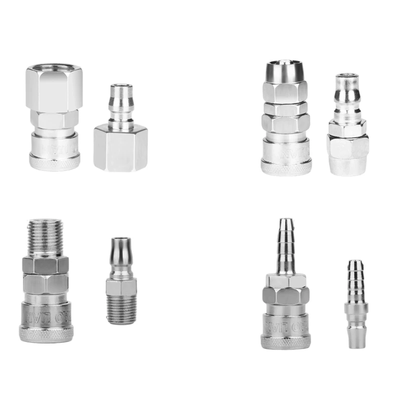 Air Tool Fitting Featuring Internal And External Option For Easy Air Tool Connection And Reinforced Meal Durability