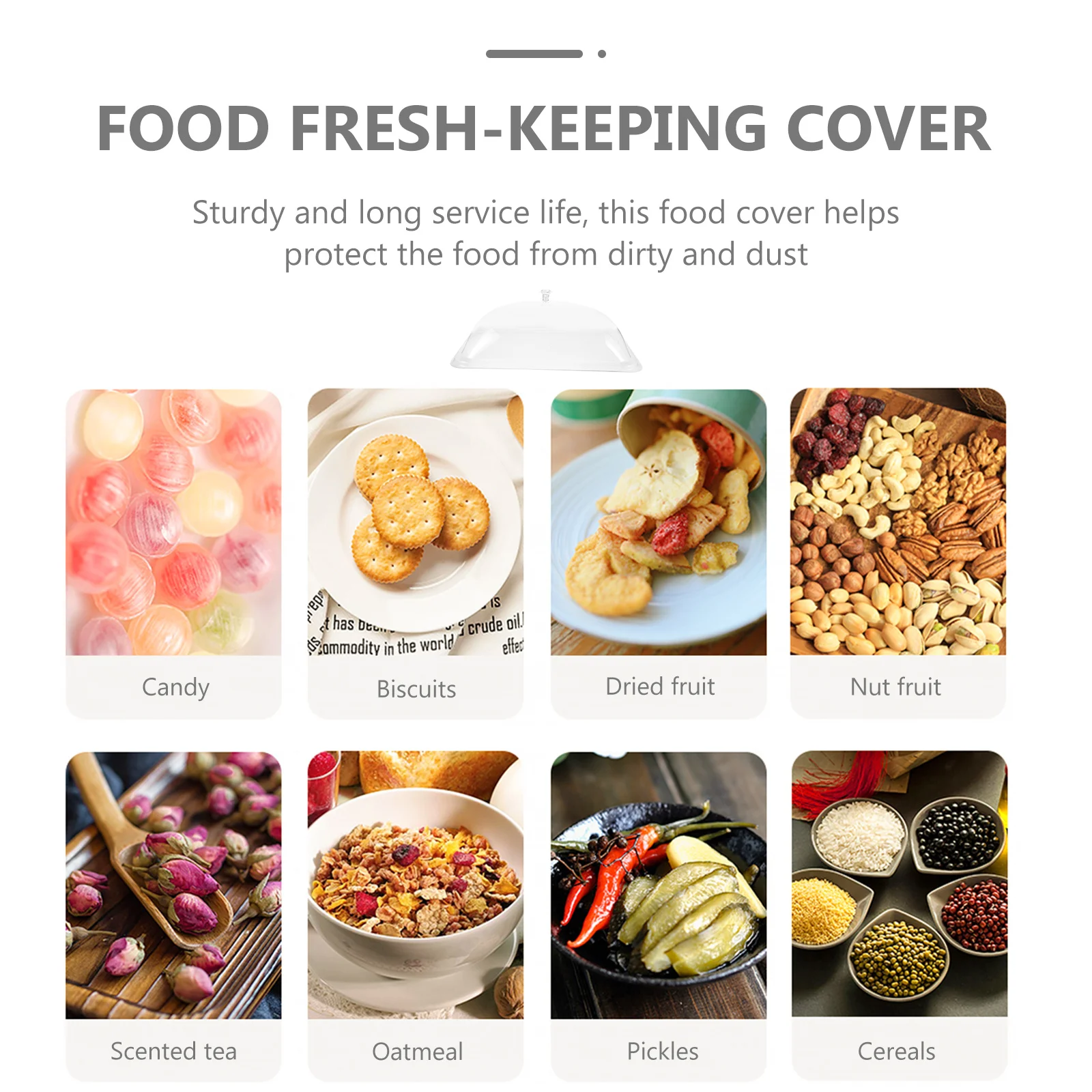 

Cake Dome Food Cover Clear Protective Lid For Dessert Cake Display Wedding Party Baby Shower Household Kitchen Bar