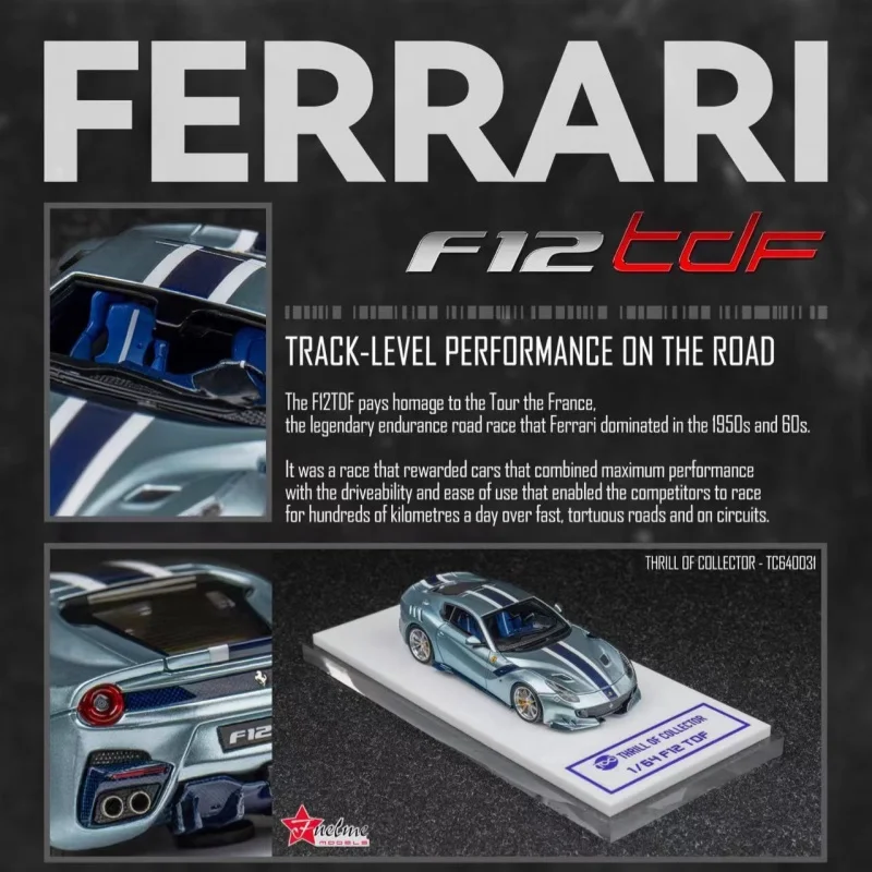Fuelme F12 TDF, австралийская ограниченная серия, ледяной синий, бело-синий латте арт, ограниченная модель автомобиля из смолы, украшение для взрослых, игрушка для мальчиков