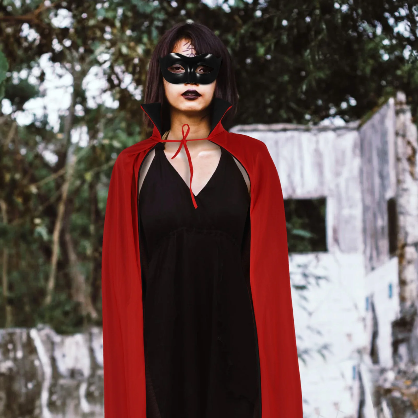 

Halloween Mask Cloak Cosplay Costume Props Strengthen Party Atmosphere Unique Decor Halloween Cloak Cosplay Costume Set