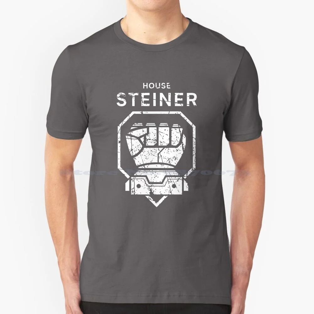 House Steiner T Shirt 100% Cotton Tee Battletech Mecha Mechwarrior Robots Atlas Highlander Arano Liao Steiner House Gaming