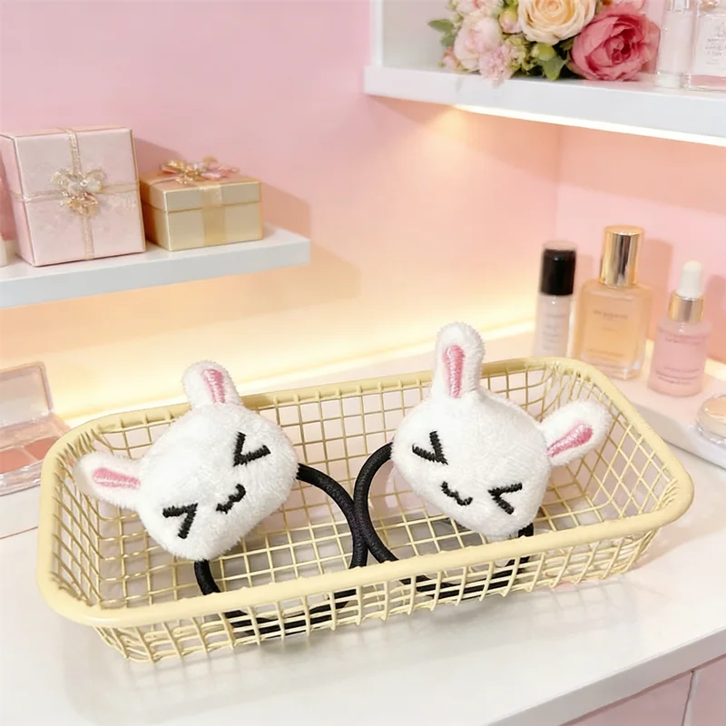

Sweet Gift Hair Accessory 1/2Pcs Plush Bunny Rabbit Hair Tie Soft Cute Hairband or Ponytail Holder for Lolita Fashion Enthusiast