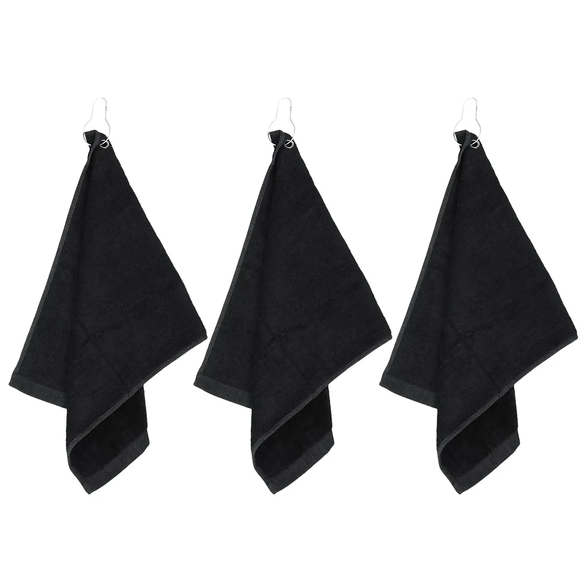 3Pcs Cotton Sports Towel with Hook Hole Design Portable Travel Towel for Golf Training Mountaineering Outdoor Activities High - view 4