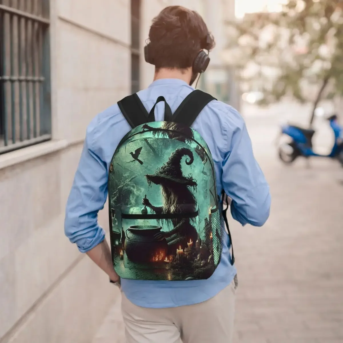 Witch Makes Potions And Black Cats Backpack Boys Girls BookBag Children School Bag Laptop Shoulder Bags for Men Women