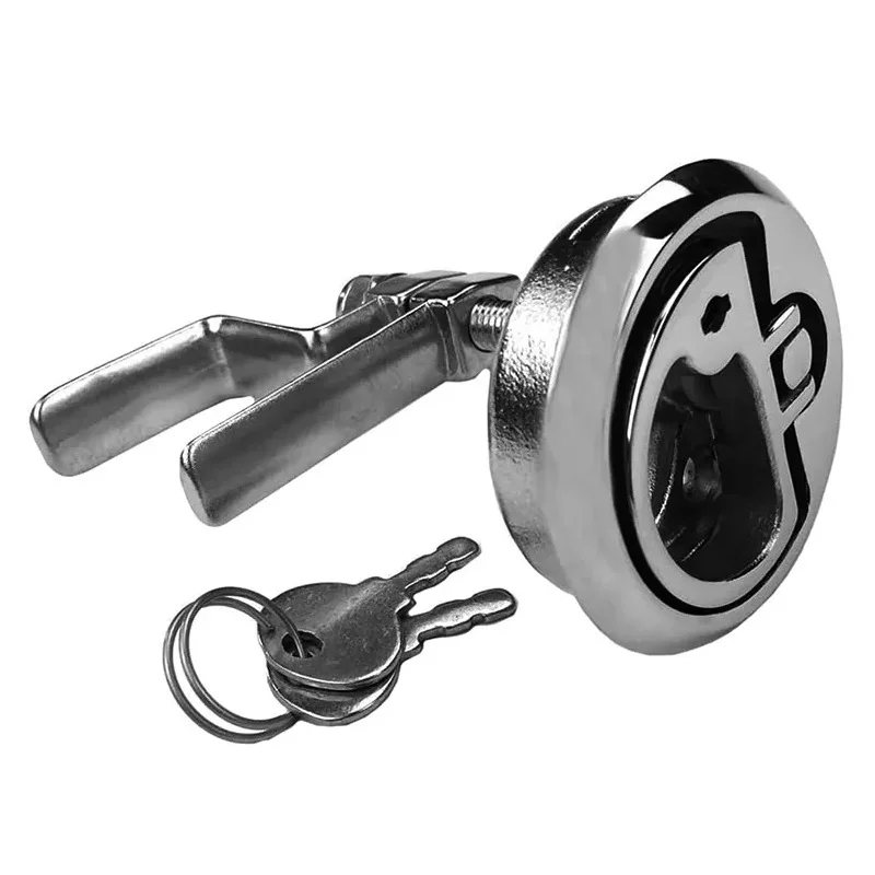 316Stainless Steel Marine Boat Hatch Latches Turning Lock Lift Handle 52mm