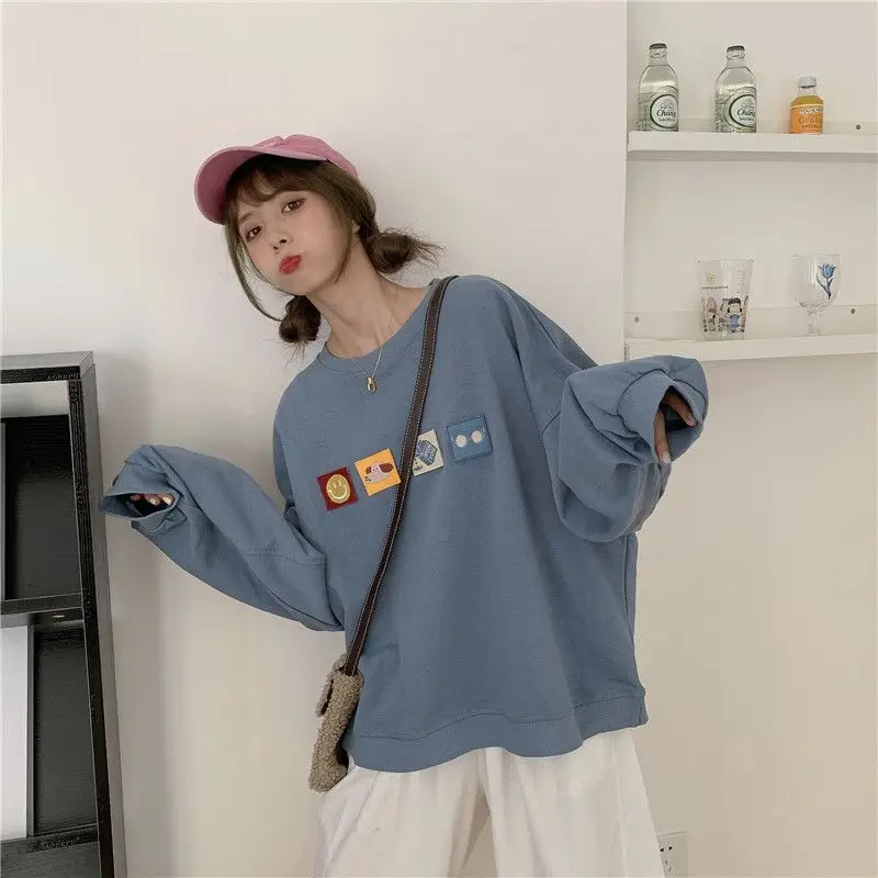 Japanese vintage vintage sweatshirt for women 2020 loose Korean style ins lazy style BF thin Hong Kong style Chic jacket tops