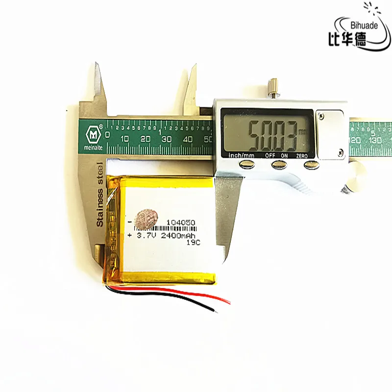 3,7V ليثيوم بوليمر بطارية 104050 2400MAH اللوحي والملاحة المحمول الطاقة GIY