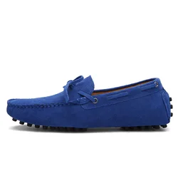 Size35-50 Men Women Leisure Shoes Genuine Leather Loafer Brand Designer Drive Flats Skidproof
