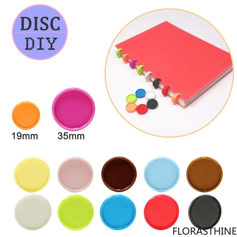 80Pcs 19mm Binding Ring Loose-leaf Mushroom Hole Notebook Binding Notepad Disc Hand Ledger Loose-leaf Buckle Office Supplies