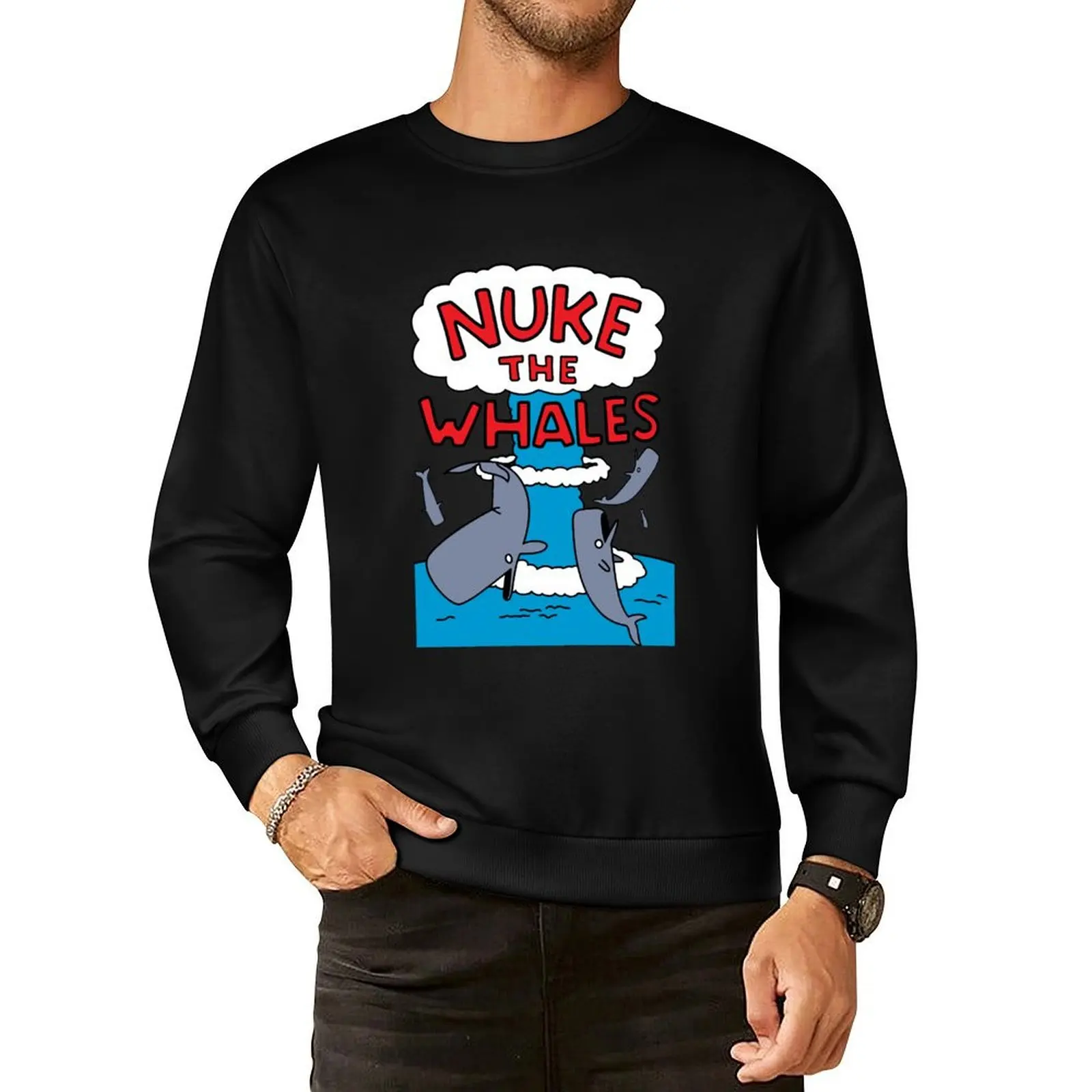 

Nuke The Whales Pullover Hoodie autumn new products men clothing korean style clothes sweatshirt men