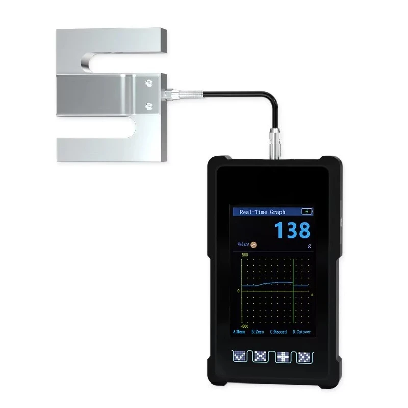 Handheld Display Controller Instrument Force Meter Pushing and Pulling Force Counter External Sensor Load Cell Indicator
