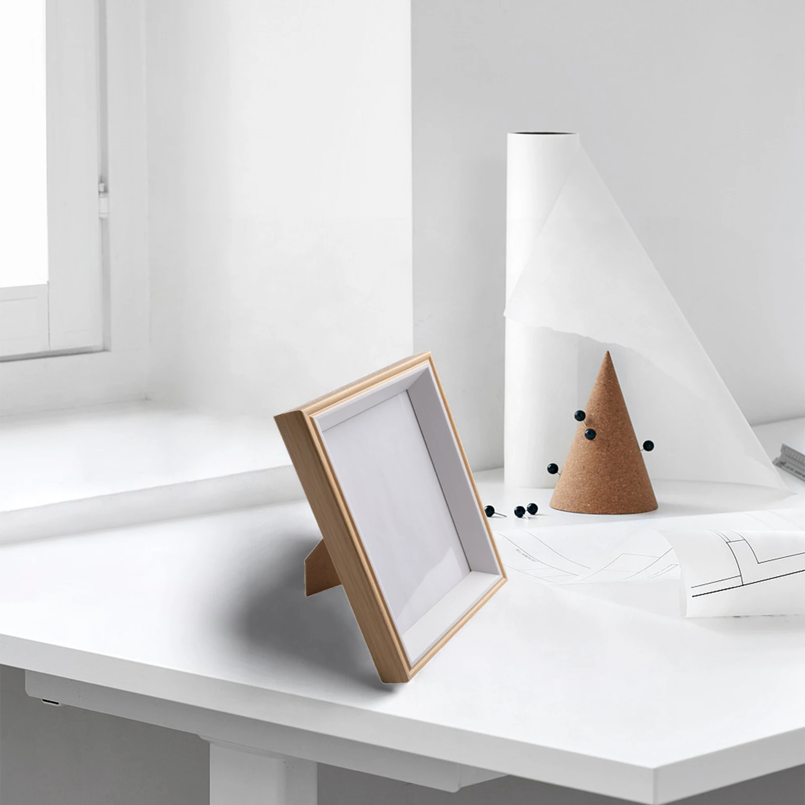 Diy Photo Frame Table Photo Frame For Bedroom For Living Room MDF Board Back Panel Resin Material Simple Style