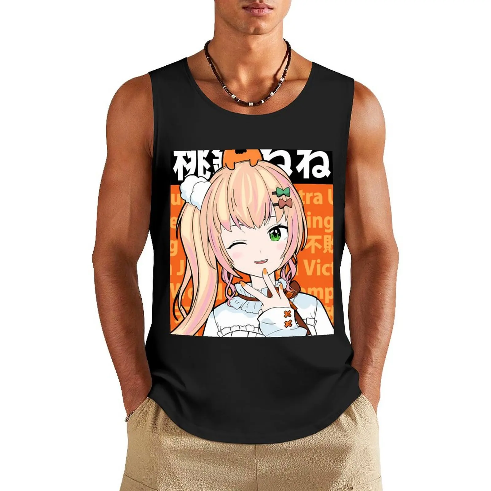 Hololive Momosuzu Nene Super Nenechi Tank Top sports suits gym t-shirts