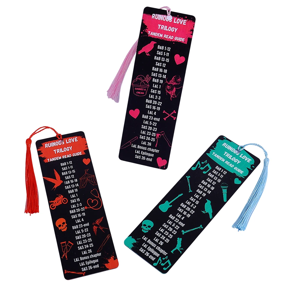 Dark Romance Destruction Love Series Reading Bookmarks Chapter Tracking Bookmarks Novel Enthusiasts Exclusive Bookmarks.