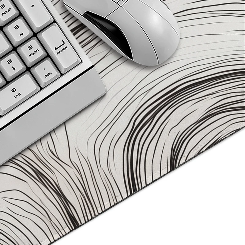 Mouse Pad White Wood Grain Rings Gaming XL Computer Large New Home Mousepad XXL MousePads Office Non-Slip Soft PC Mice Pad