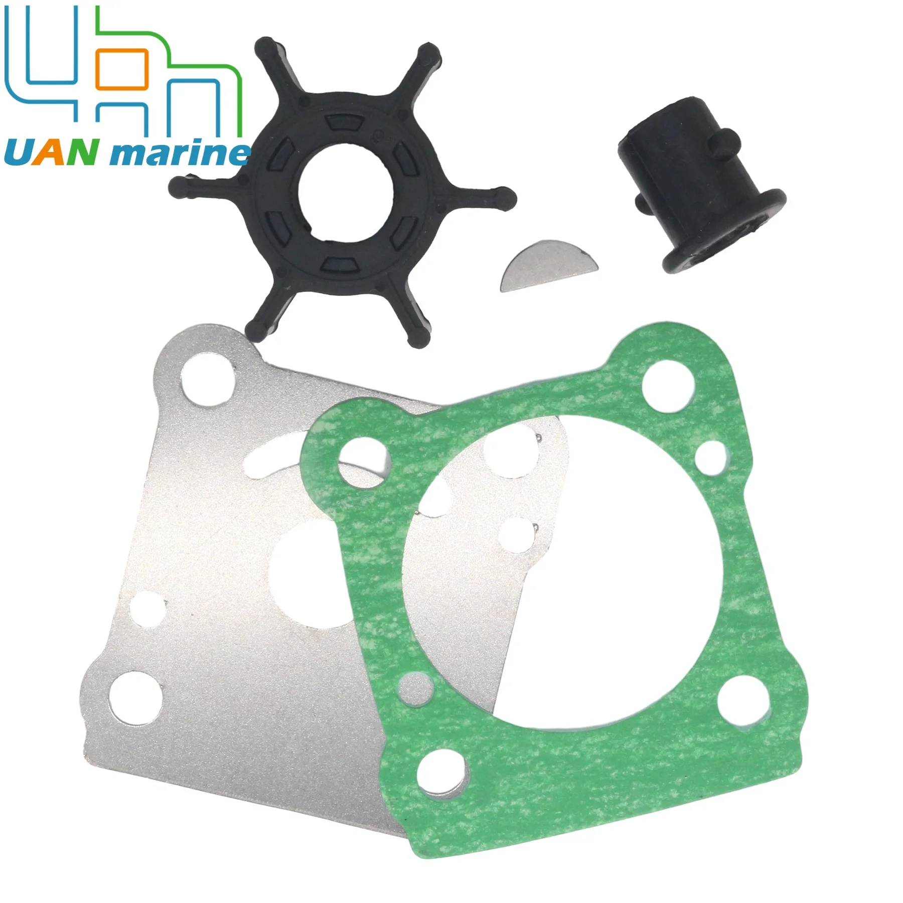 Water Pump Impeller with Gasket compatible with Yamaha 2-Stroke 6HP 8HP Outboard Engine Replaces 6G1-44352-00 18-3066