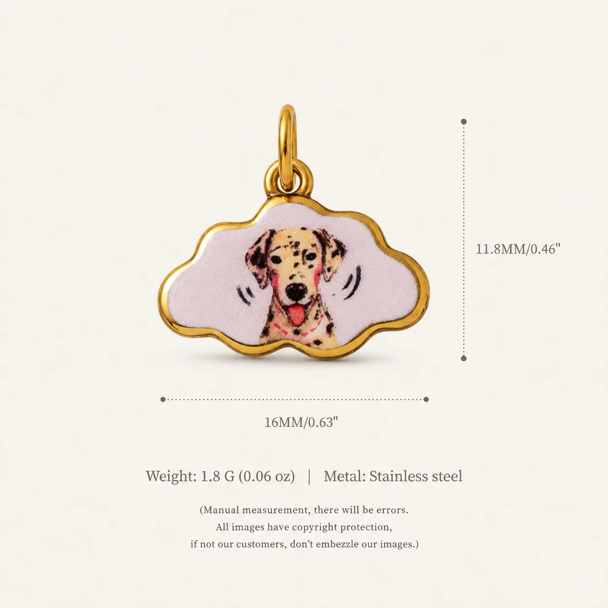 316 Edelstahl Wasserdicht Farbbeständig Frisch Niedlich Mais Welpe Erdbeere DIY Anhänger Charms für Schmuck – Detail 4