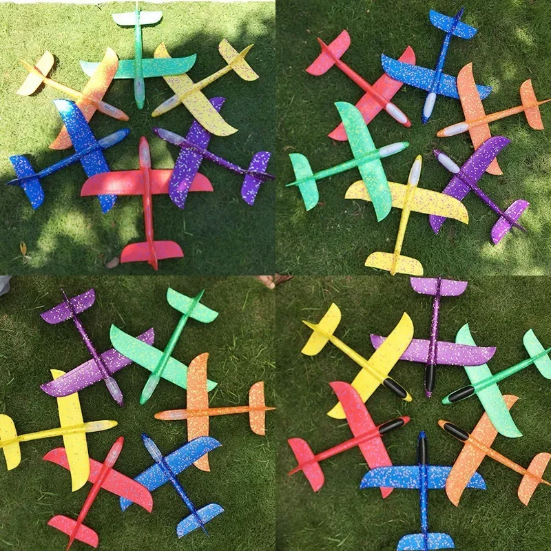 1PC Foam Glider Planes Airplane Hand Throwing Toy Flight Mode Plane Model Aircraft for Kids Outdoor Sport Children