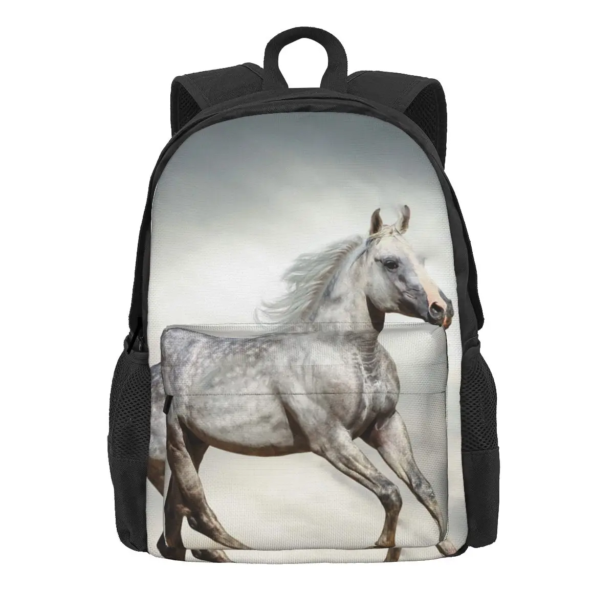 

Running Horse Women Backpack Trend Children School Bag Computer Backpack Kids Large Capacity Polyester Shoulder Bag