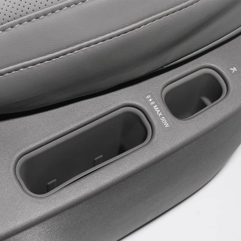 For DENZA N9 2025 2026 Second Row Seats Side Phone Slot Wireless Charging Protective Pads Interior Storage Supplies Accessories
