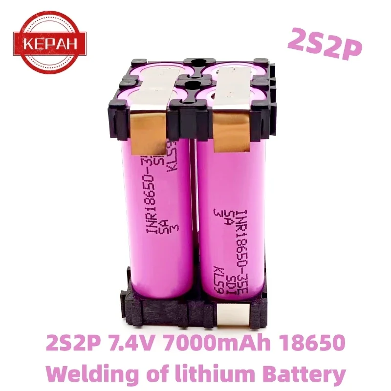 Paquete de baterías de soldadura para destornillador, nuevo 20A, 18650, 35E, 3500mAh, 7000mAh, 2S, 3S, 4S, 6S /1P, 2P, 7,4 V, 12,6 V, 14,8 V, 18V, 25,2 V