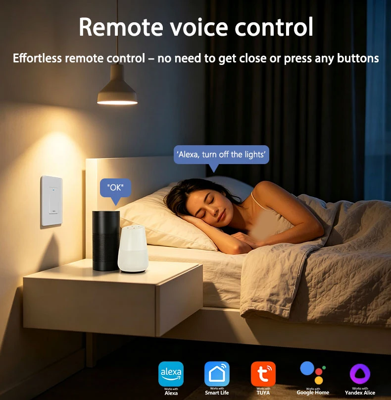 Tuya WiFi Smart Radar Wall Switch Automatic Light Control Human Presence Sense Light Switch Timer Works with Alexa Google Home