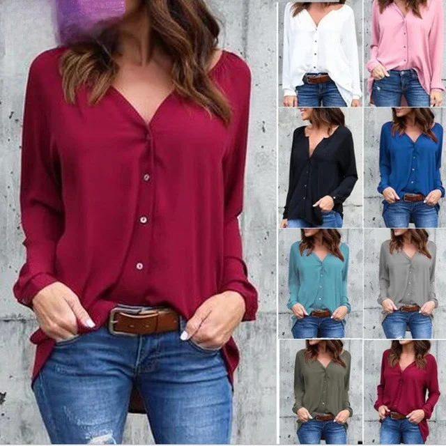 

Women's V-ne Big Size Casual Blouse Lace irt Ladies Tops Polyester Fiber 90% Other Material 0% T-irt Fem Model