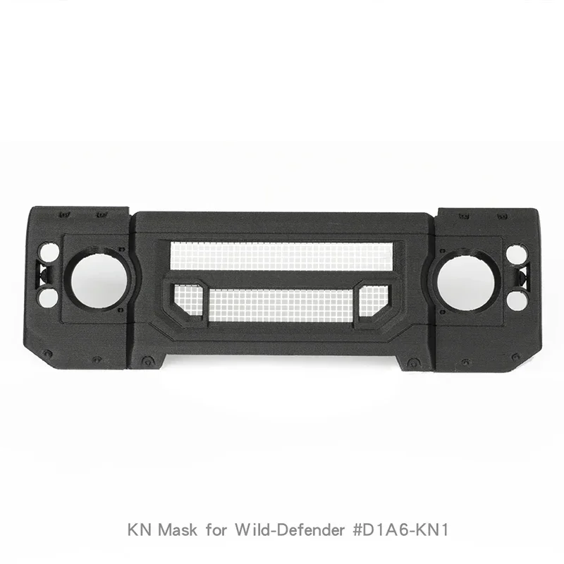 1pcs Black Plastic Front Face Grille Face Mask for 1/10 RC Crawler Car Traxxas Wilderness Guard