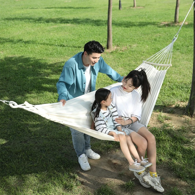 Portable Hammock Swing for Outdoor Camping Anti-Tip Hammock Travel Swing Hanging Bed Leisure Sleep Swing Camp Hammock