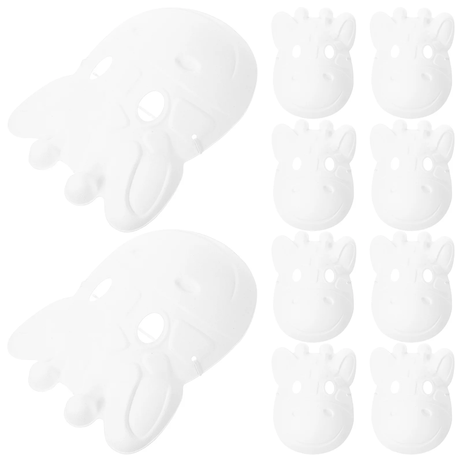 

10Pcs Paintable Deer Masks DIY Animal Masquerade Blank White Halloween Christmas Easter Costume Party Kids Crafts