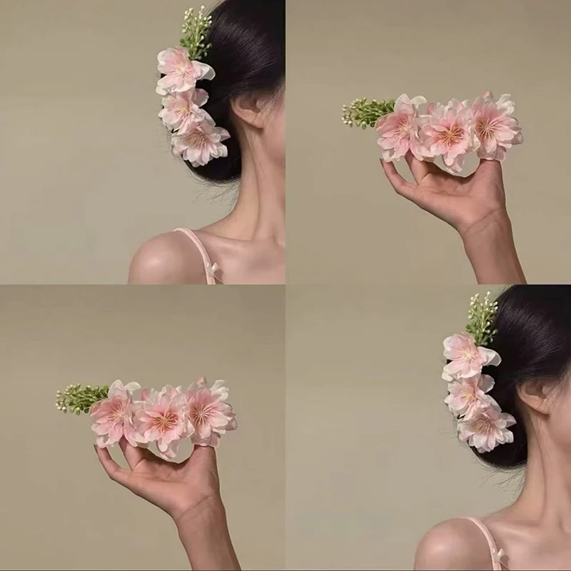 Peine de pelo elegante Bloom para mujeres niñas primavera verano, atractivos regalos complementos para el cabello de playa