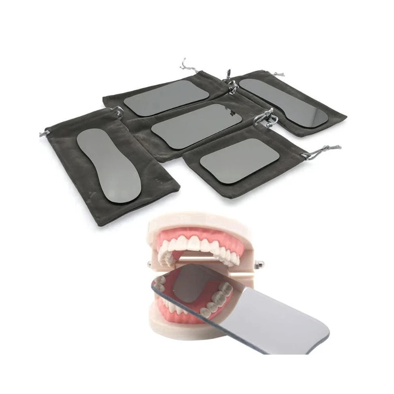 

5Pcs Orthodontic Photography Background Board Dental Materials Dental Oral Glass Double-Sided Reflective Plate Reflective Mirror