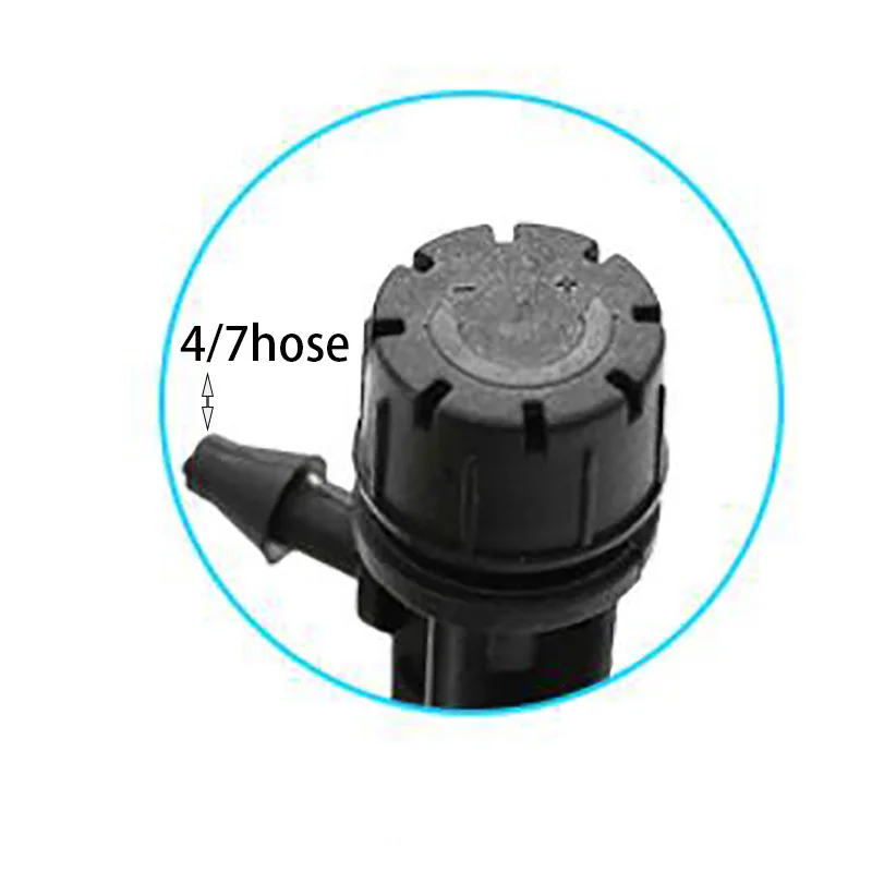 360 Degree Adjustable Drippers 4/7 mm Hose Water Dripper Inserting Ground Garden Watering Aspersor Drip Irrigation Sprinkler D4