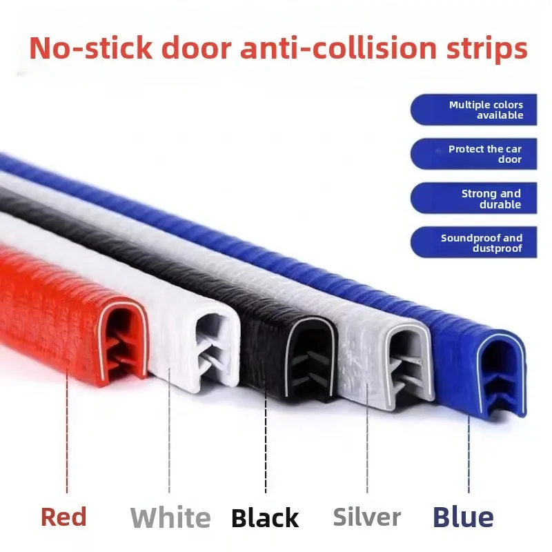 Universal Car Door Protector Sticker Door Edge Scratch Protector Strip Rubber Seal U Shape Car Edge Strip Decor Protector
